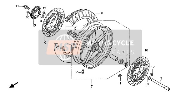 44301MEJ000, Axle, Fr. Wheel, Honda, 0