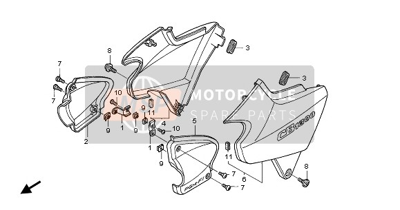 83551MEJ000, Stay, Air Cleaner Side Cover, Honda, 0