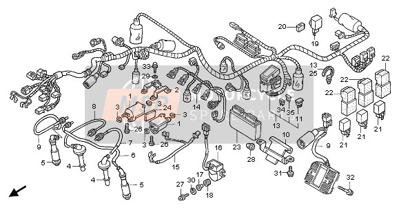 30751MEJ640, Cord Assy., High Tension(1), Honda, 0