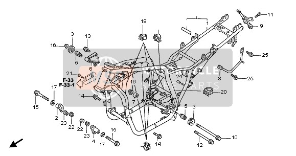 50510MEJ000, Pipe, Side Grip, Honda, 1