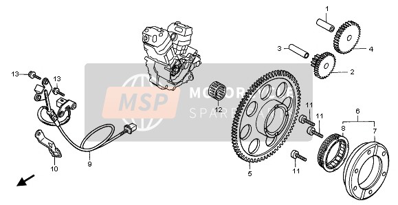 28128MM9004, Outer, Starting Clutch, Honda, 0