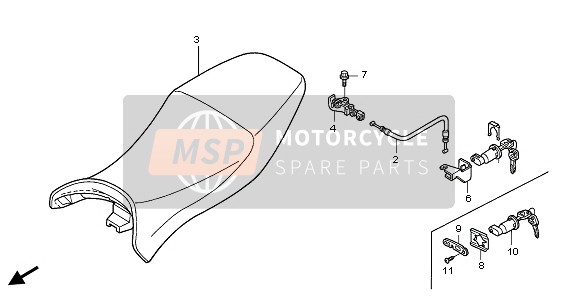 Honda CBR1100XX 2003 Siège pour un 2003 Honda CBR1100XX