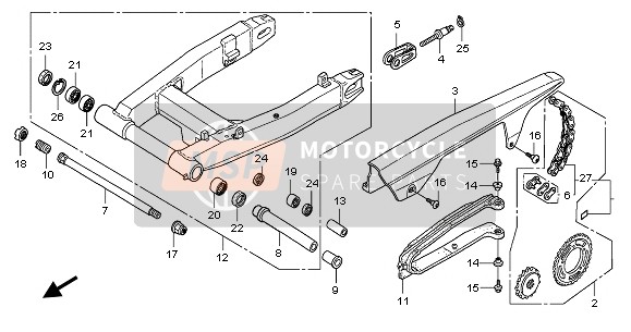 Honda CBR1100XX 2003 SWINGARM for a 2003 Honda CBR1100XX