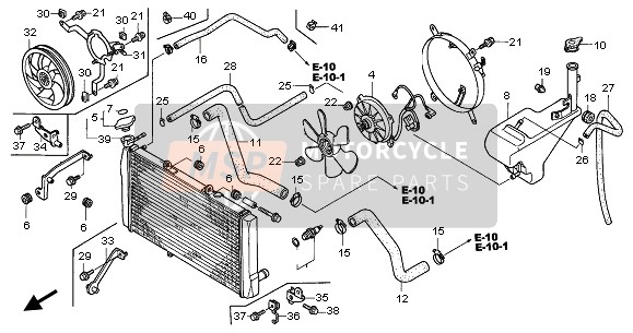 Honda CBR1100XX 2003 Termosifone per un 2003 Honda CBR1100XX