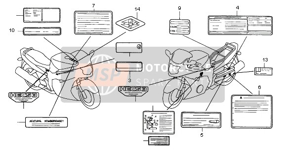 87512MATE40, Label, Accessories & Loading, Honda, 0