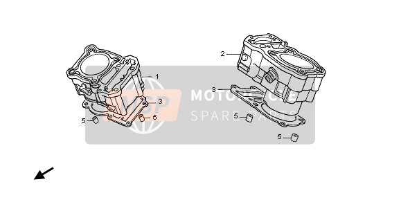 Honda NT650V 2003 Cylindre pour un 2003 Honda NT650V