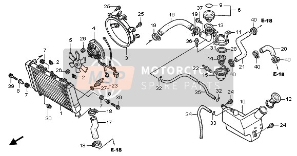 Honda NT650V 2003 Termosifone per un 2003 Honda NT650V