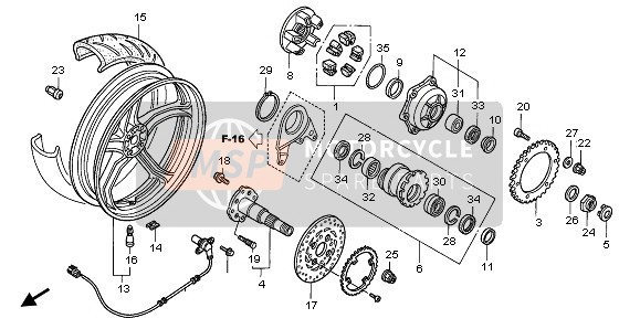 42650MCWD00ZA, Wiel Samenstel, A. *TYPE1, Honda, 0