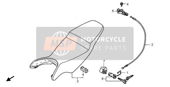 Honda VFR800 2003 Asiento para un 2003 Honda VFR800