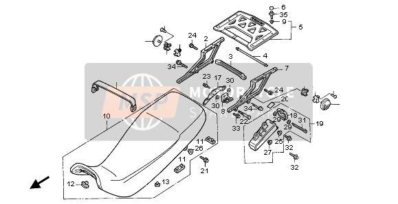 61101KB7910, Feststellhuelse, V. Fende, Honda, 2