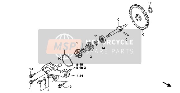 Honda VT125C 2003 WATER PUMP for a 2003 Honda VT125C