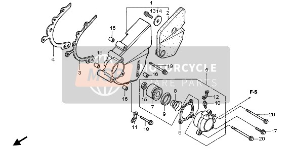 Honda VTR1000F 2003 LINKE ABDECKUNG für ein 2003 Honda VTR1000F