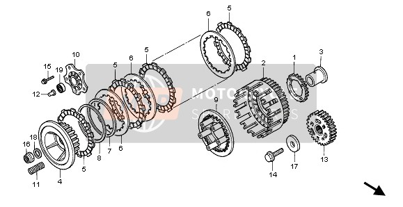 22321MV1000, Plate A, Clutch, Honda, 0