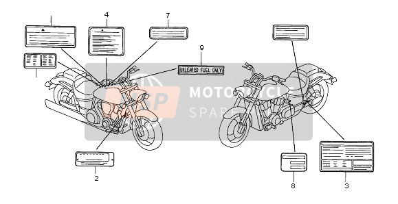 87505MCH860, Label, Tire, Honda, 0