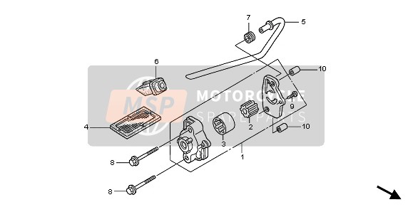 Honda XL125V 80KMH 2003 La pompe à huile pour un 2003 Honda XL125V 80KMH