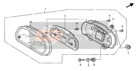 Honda XL125V 80KMH 2003 TACHOMETER (MPH) für ein 2003 Honda XL125V 80KMH