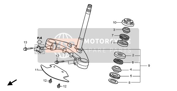 Honda XL125V 80KMH 2003 GABELBRÜCKE für ein 2003 Honda XL125V 80KMH