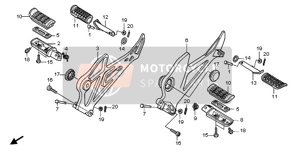 Honda XL125V 80KMH 2003 STEP for a 2003 Honda XL125V 80KMH