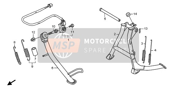 Honda XL125V 80KMH 2003 In Piedi per un 2003 Honda XL125V 80KMH