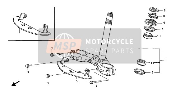 Honda XL1000V 2003 STEERING STEM for a 2003 Honda XL1000V