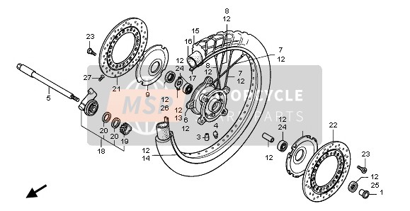 44311MAY000, Collar, Fr. Wheel Side, Honda, 0