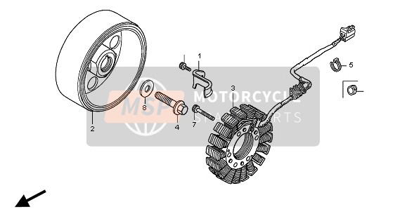 Honda CB900F 2004 GENERATOR for a 2004 Honda CB900F