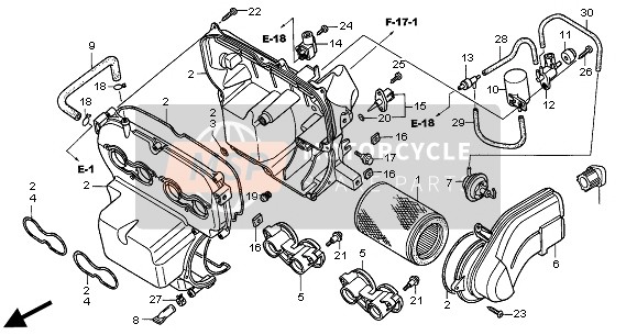 Honda CB900F 2004 Purificateur d'air pour un 2004 Honda CB900F