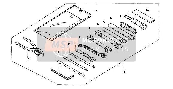 89216MY1000, Cle A Douille (P18), Honda, 1