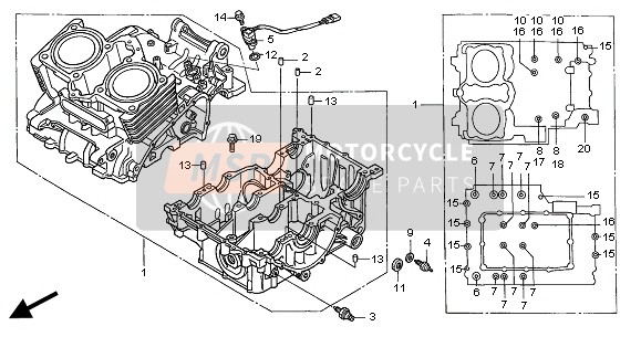 Honda CBF500A 2004 CRANKCASE for a 2004 Honda CBF500A