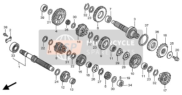 Honda CBF500A 2004 Transmission pour un 2004 Honda CBF500A