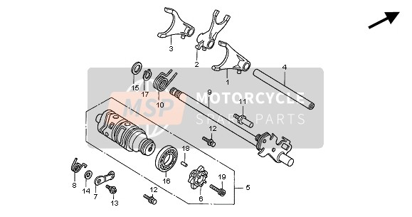 Honda CBF500A 2004 GEARSHIFT DRUM for a 2004 Honda CBF500A