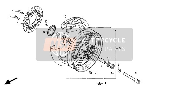 42515MBTD50, Anello,  Polsatore Post., Honda, 3