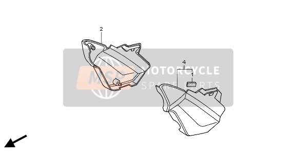 Honda CBF500A 2004 Cubierta lateral para un 2004 Honda CBF500A