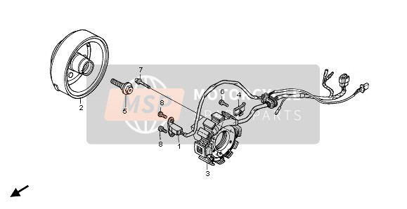 Honda CA125 1996 GENERATOR für ein 1996 Honda CA125