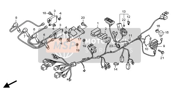 Honda CBF600NA 2004 WIRE HARNESS for a 2004 Honda CBF600NA