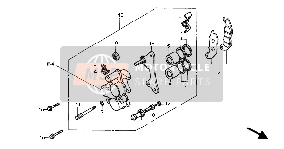 45290KPP901, Beugel Submont., R. V., Honda, 0