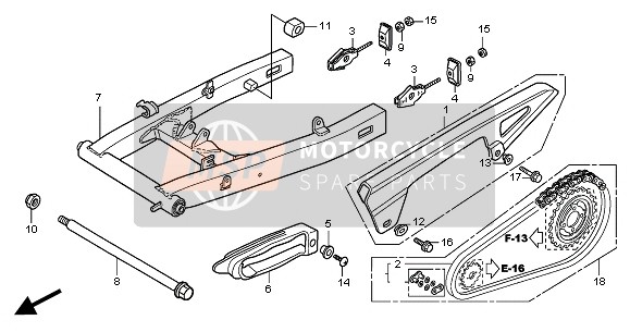 40530KPP901, Chai N, Drive (DID428VI3-124LE), Honda, 0