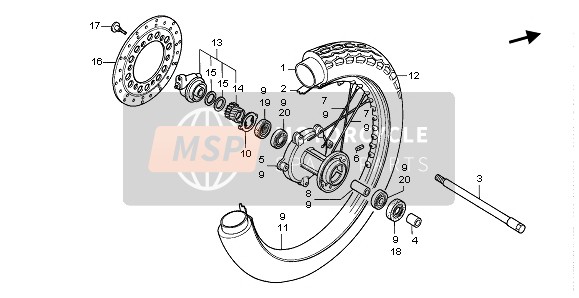 44301KR3901, Axle,Fr.Wheel, Honda, 0