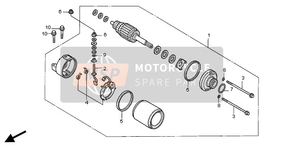 Honda CBR600F 2004 Startend Motor voor een 2004 Honda CBR600F