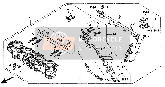 Honda CBR600F 2004 Corpo farfallato per un 2004 Honda CBR600F