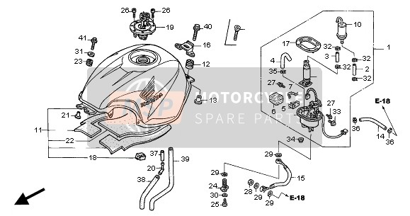 17506MBWH70ZA, Tank Set, Fuel (Wl) *TYPE1 * (TYPE1 ), Honda, 4