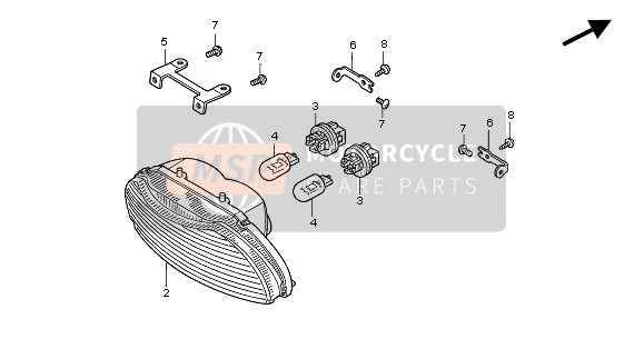 Honda CBR600F 2004 TAILLIGHT for a 2004 Honda CBR600F