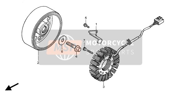 Honda CBR600RR 2004 GENERATOR für ein 2004 Honda CBR600RR