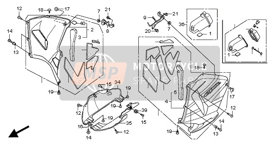 Honda CBR600RR 2004 LOWER COWL for a 2004 Honda CBR600RR