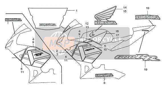 Honda CBR600RR 2004 Bande pour un 2004 Honda CBR600RR