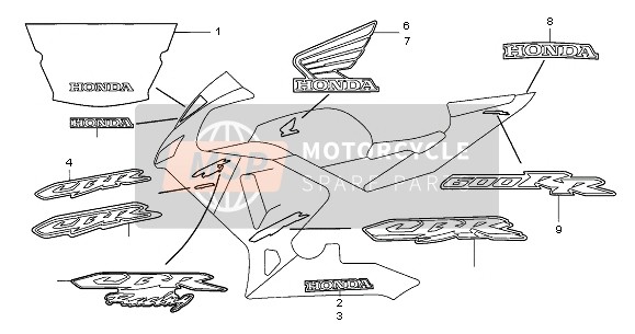 83617MEE940ZE, Mark, Rr. Seat Cowl *TYPE2 * (TYPE2 ), Honda, 0