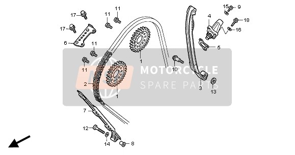 14510MEL010, Tensioner Comp., Cam Chain, Honda, 0