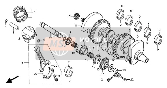 13031MEL010, Ring Set, Piston (Std.), Honda, 0