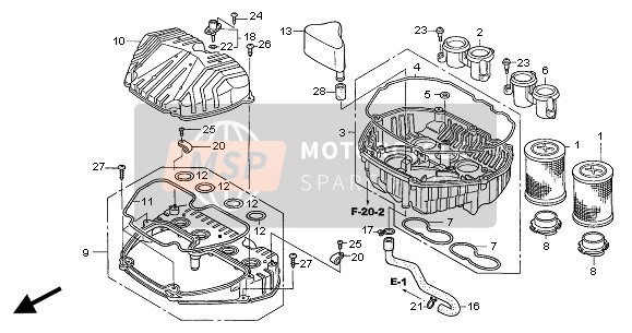 17220MEL010, Case Comp., Air Cleaner Lower, Honda, 0