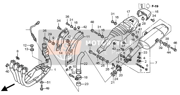 18371MEL003, Band, Muffler, Honda, 2